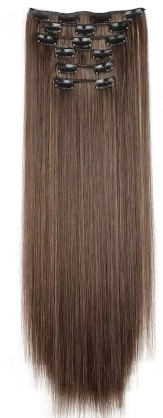 Extensiones clips lisas fibra