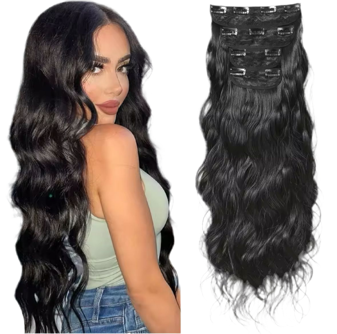 Extensiones Clips Fibra 60 cm