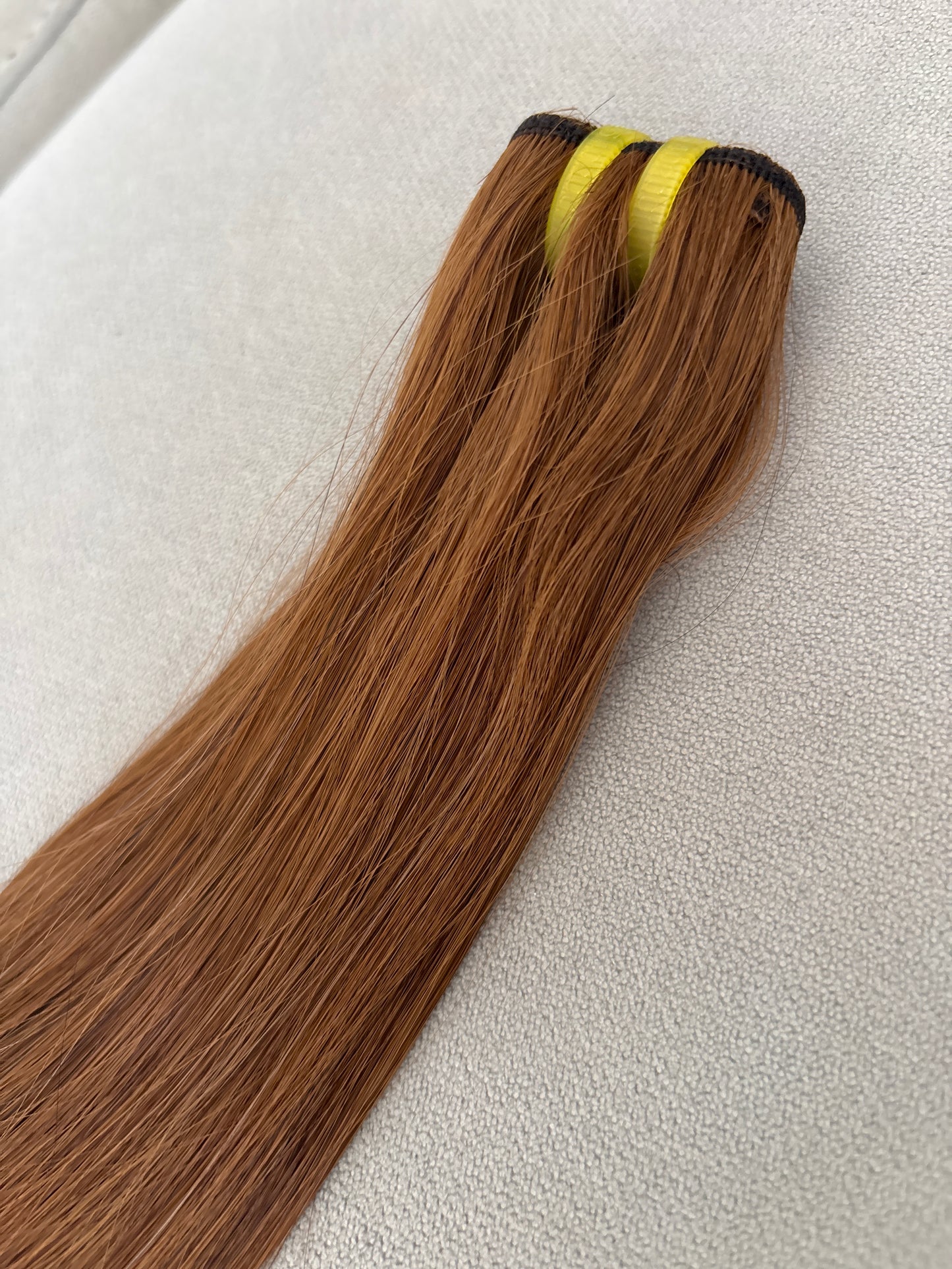Cortina de cabello humano cobre