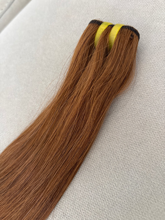 Cortina de cabello humano cobre