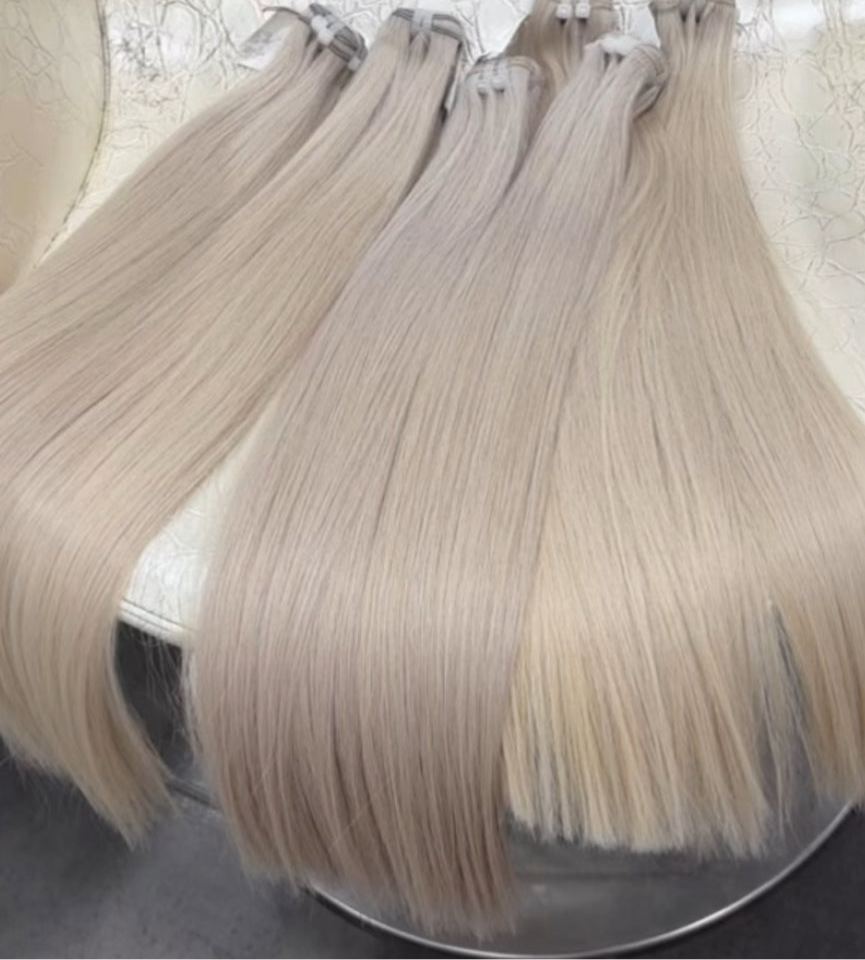 Cabello humano en cortina