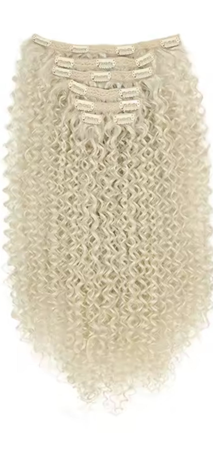 Extensiones de clips rizadas 60cm