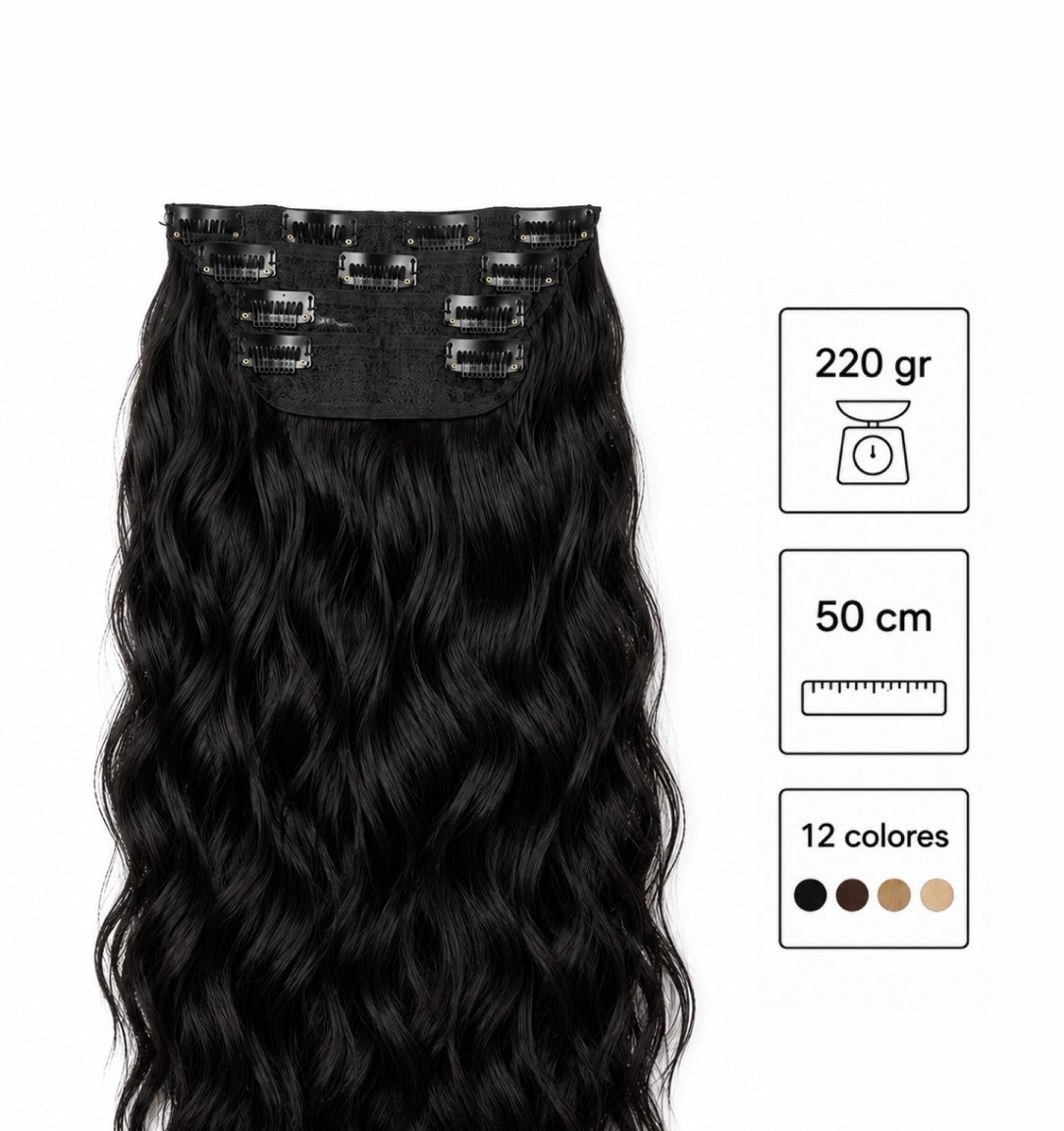 VARIOS COLORES Extensiones Onduladas
