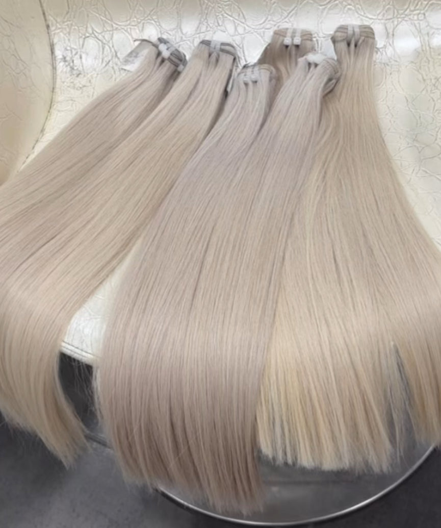 Cabello humano en cortina