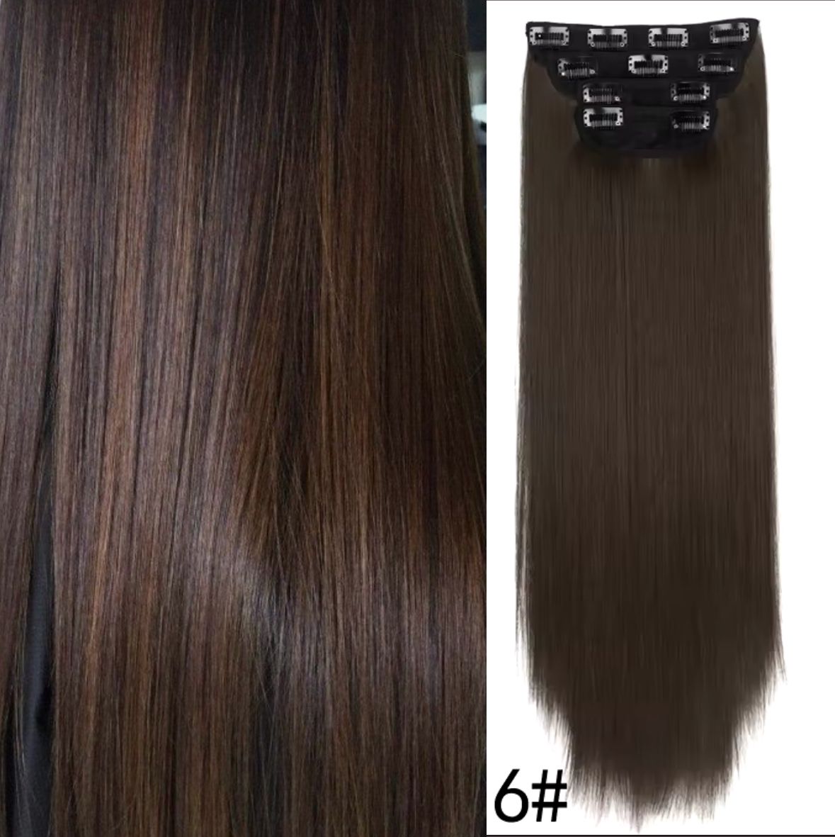 Extensiones Clips Fibra Lisas